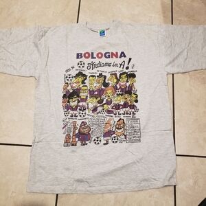 Vintage.master Sport Bologna.Gray Graphic  Shirt